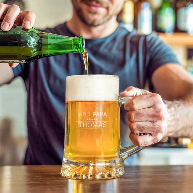 bierglas met naam voor Vaderdag
